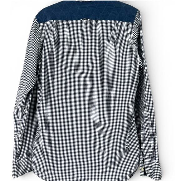 GANT M Checkerboard Shirt Button Down Up Gingham Comme des Garçons Mens Blue - Picture 4 of 7